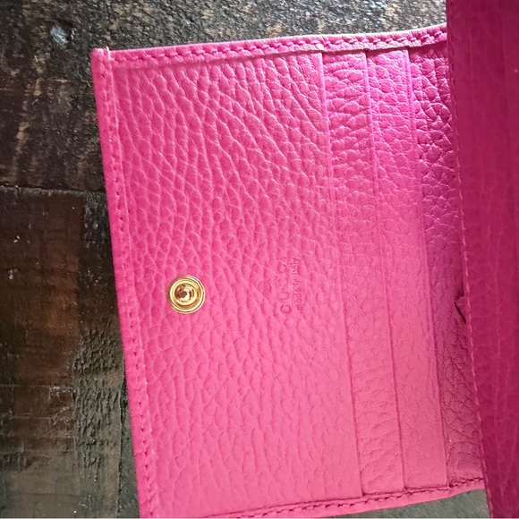 Gucci GG Marmont Fuchsia Leather Wallet - Picture 10 of 15